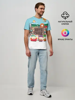 Мужская базовая футболка / Южный Парк