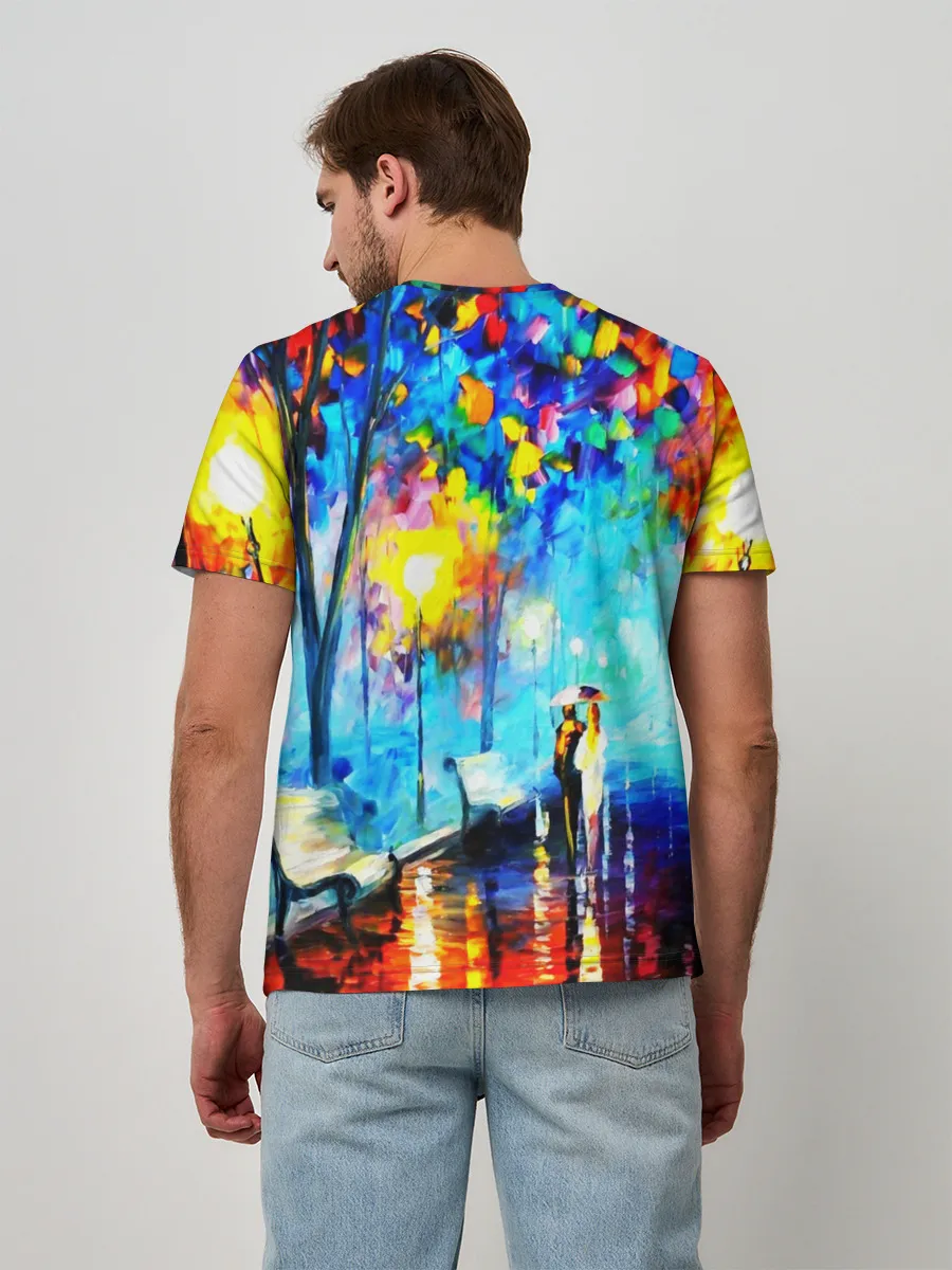 Мужская базовая футболка / ВЕЧЕРНЯЯ ПРОГУЛКА