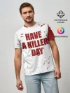 Мужская базовая футболка / blood have a killer day Dexter