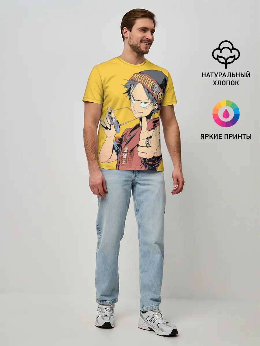 Мужская базовая футболка / One Piece Luffy Луффи