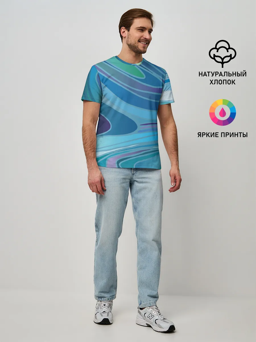 Мужская базовая футболка / Морская волна