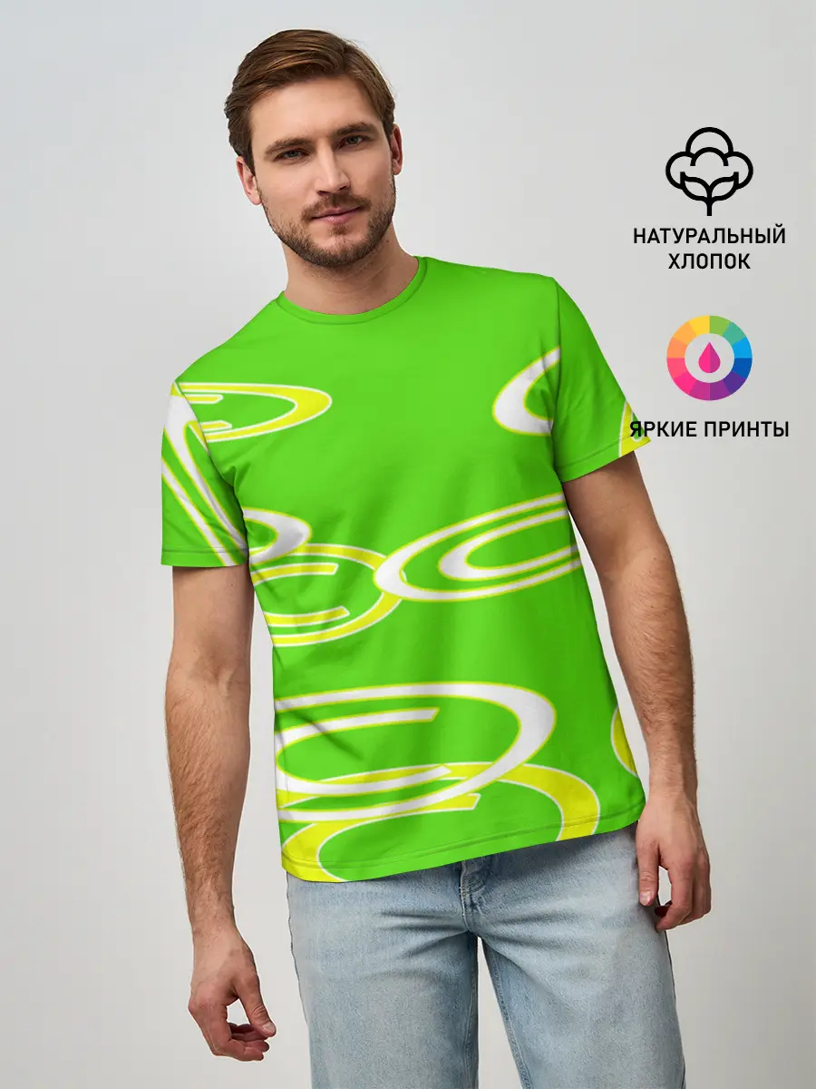 Мужская базовая футболка / текстура