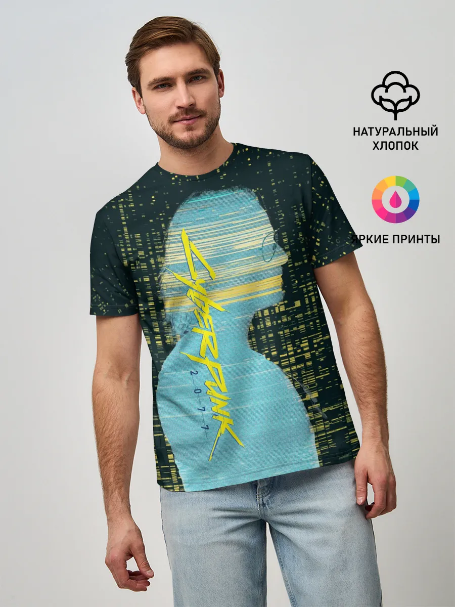 Мужская базовая футболка / Cyberpunk 2077 | Джонни