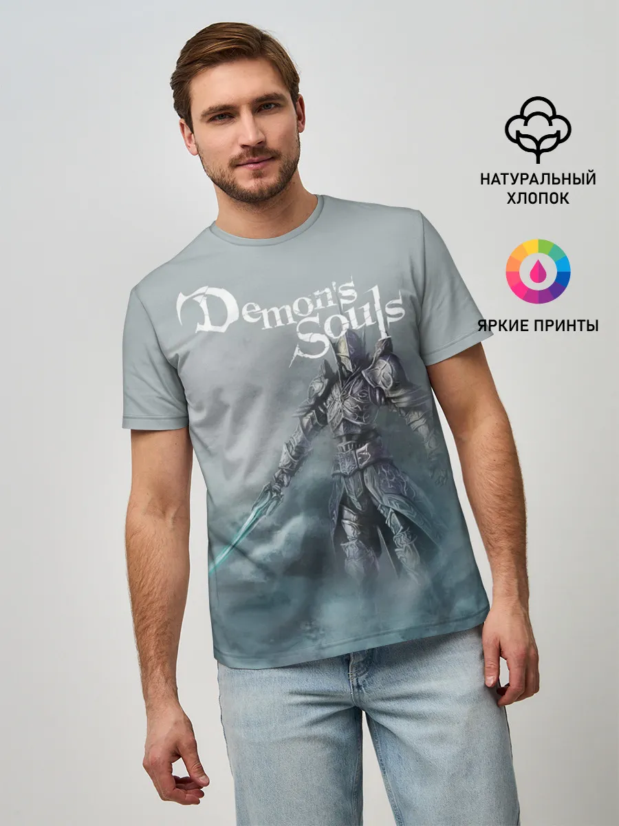 Мужская базовая футболка / Demons souls