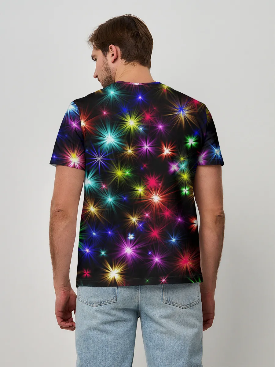 Мужская базовая футболка / ПРАЗДНИЧНЫЕ ОГОНЬКИ