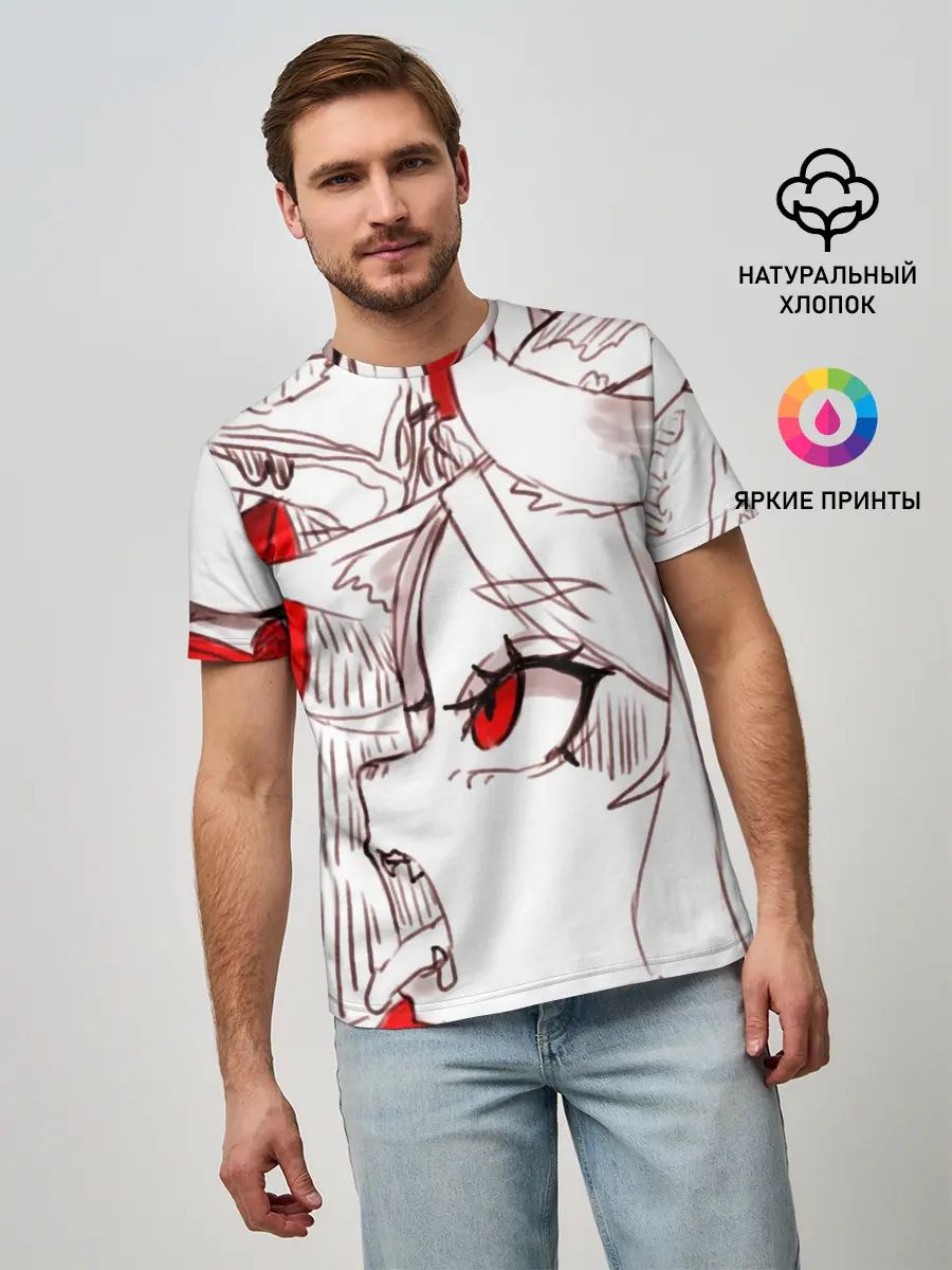 Мужская базовая футболка / Люцифер. HELLTAKER