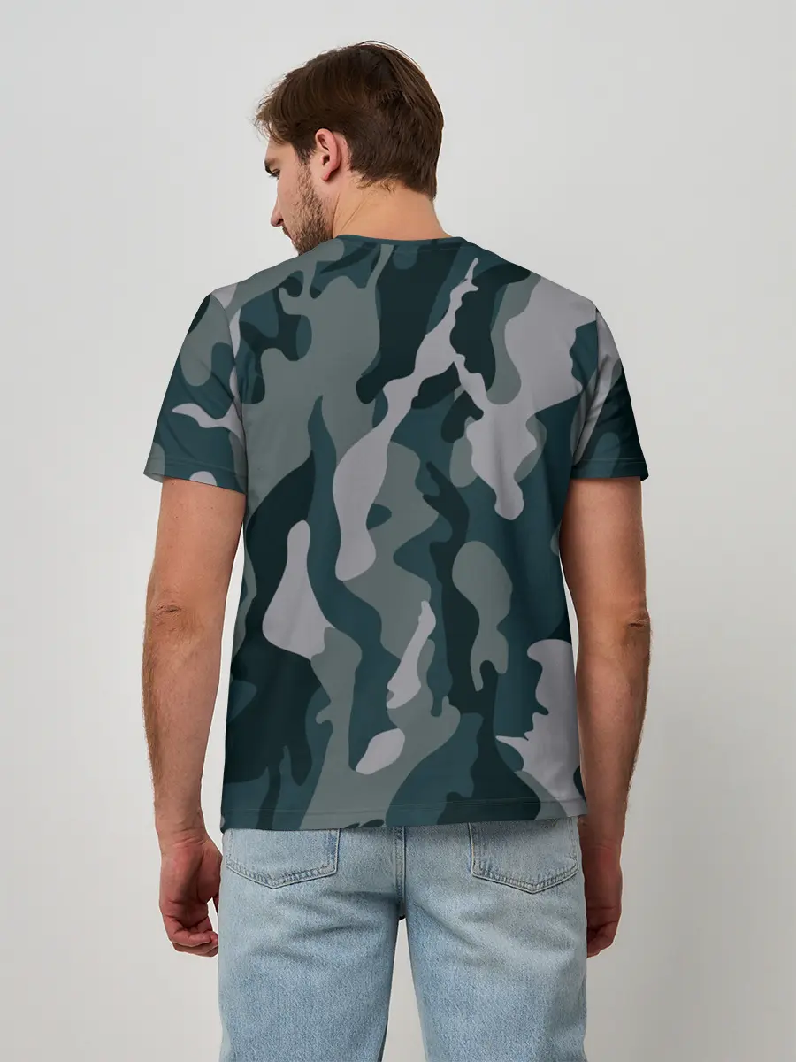 Мужская базовая футболка / камуфляж