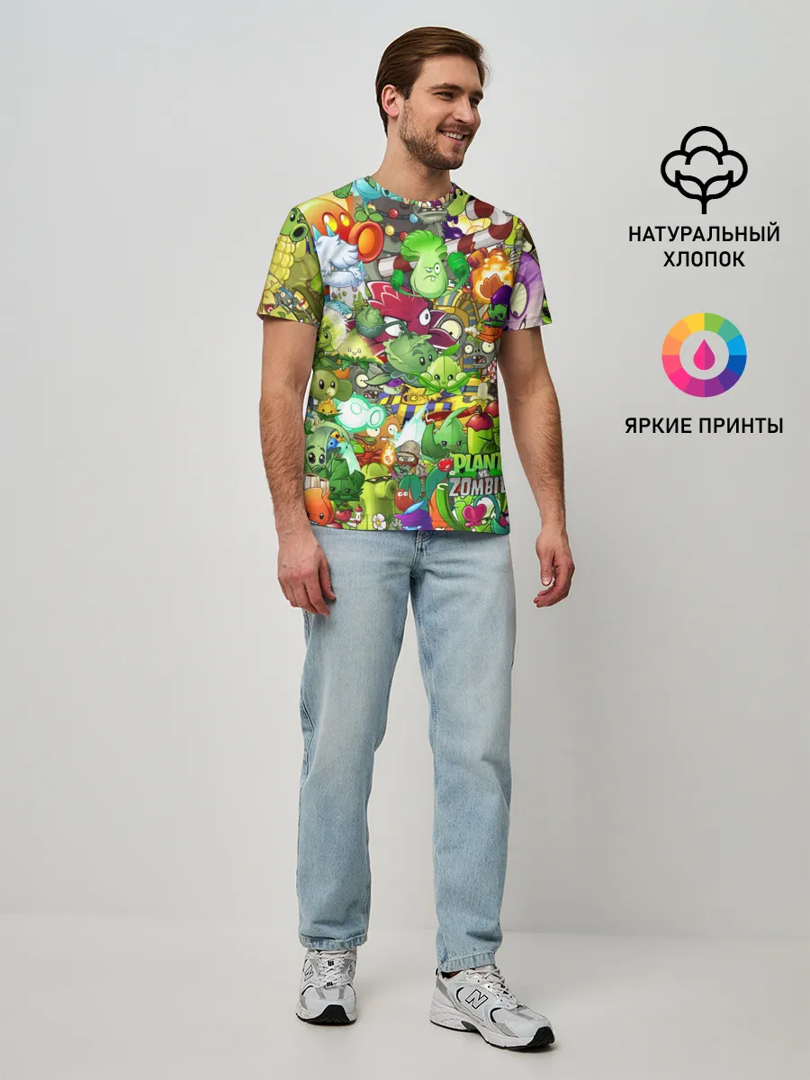 Мужская базовая футболка / Plants vs Zombies
