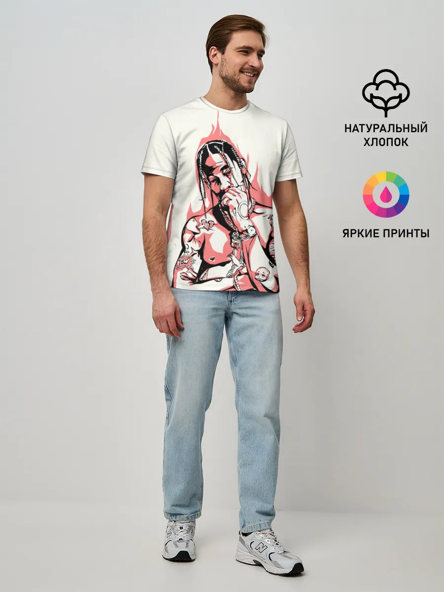 Мужская базовая футболка / Тревис в огне