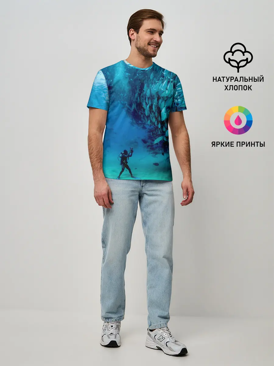Мужская базовая футболка / Фото дайвинг
