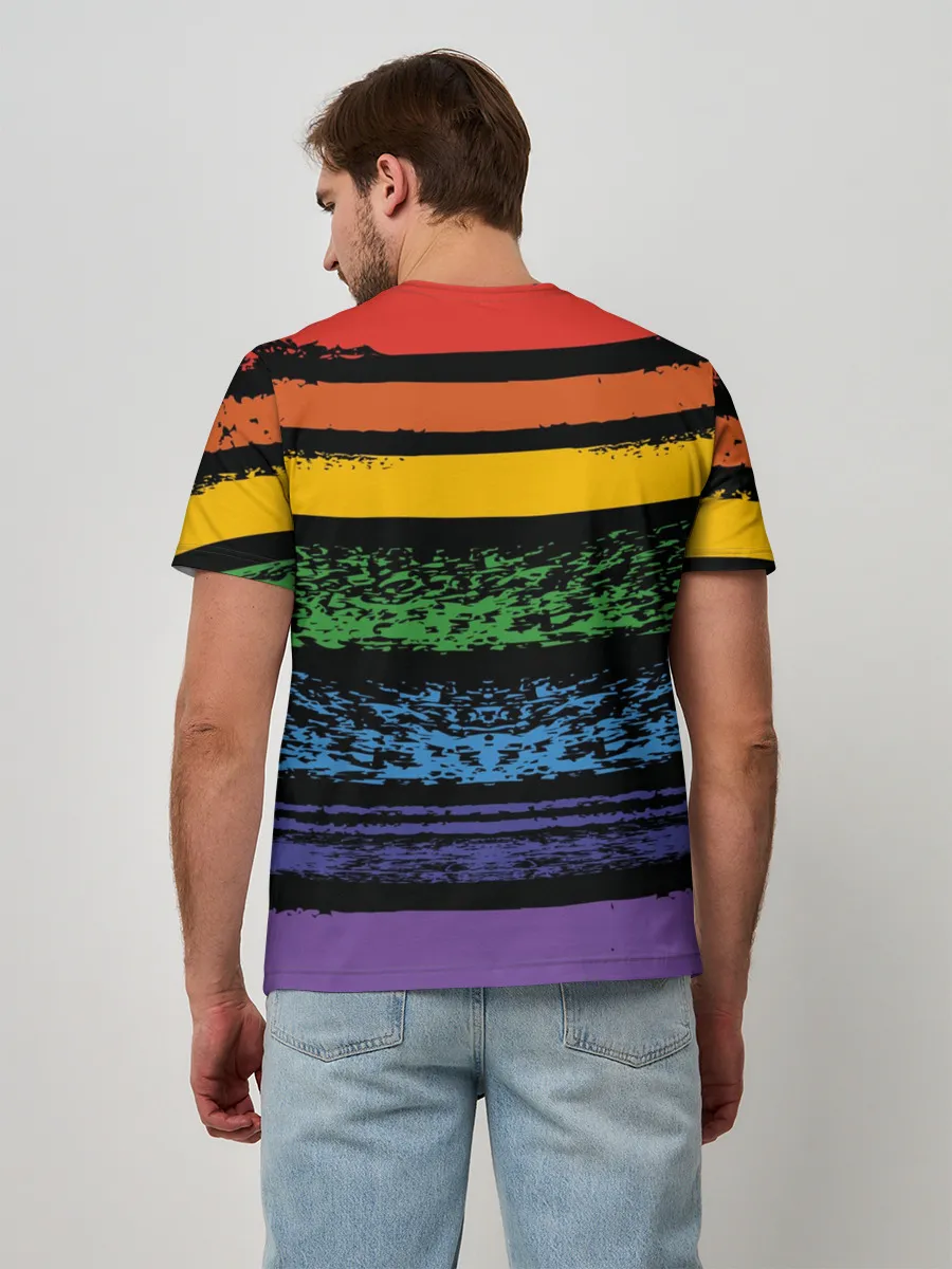 Мужская базовая футболка / Радуга