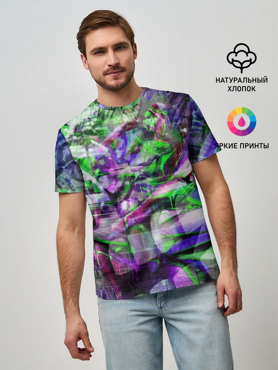 Мужская базовая футболка / Граффити на стене