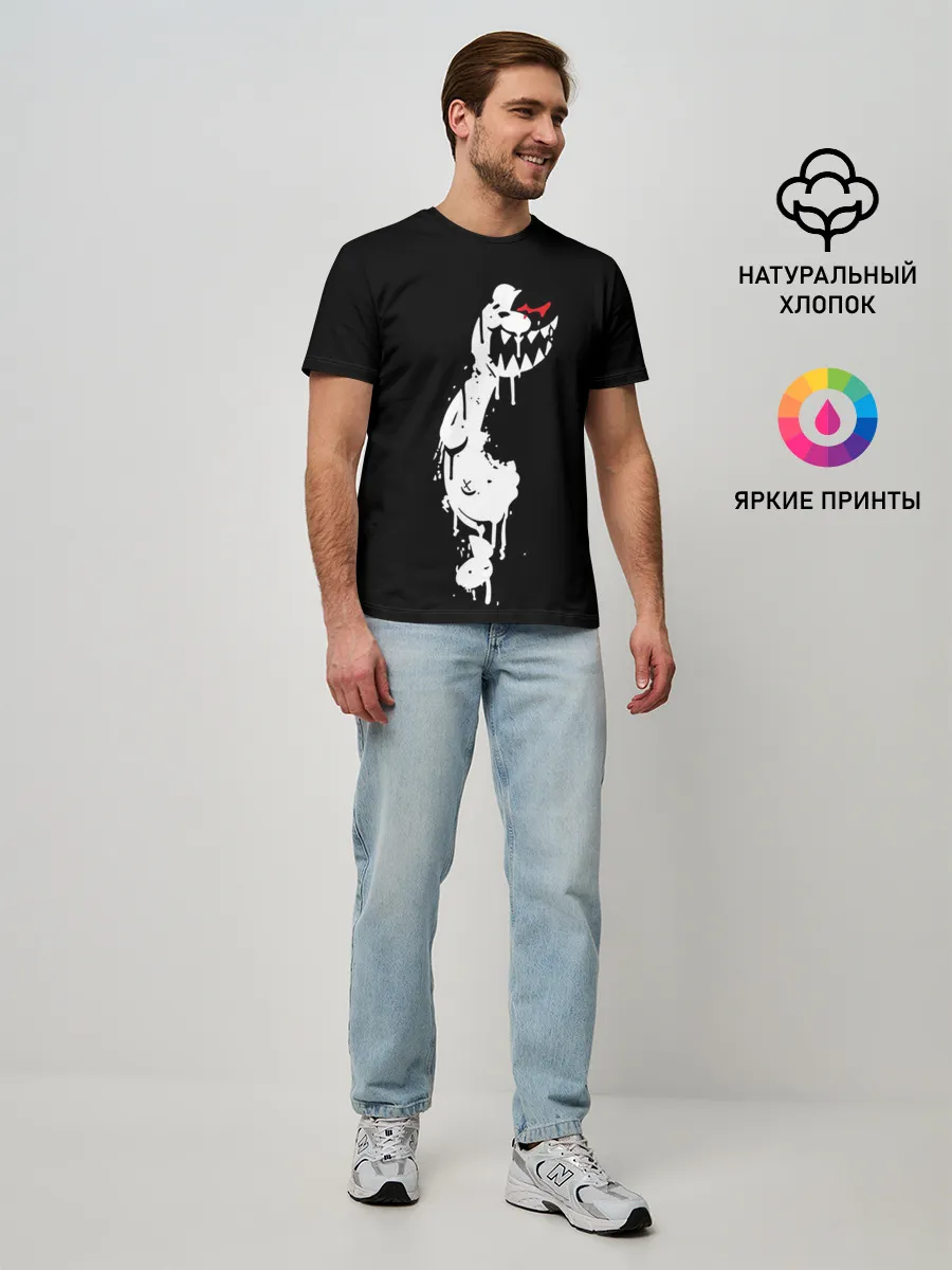 Мужская базовая футболка / MONOKUMA в темноте