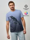 Мужская базовая футболка / футуристический ворон