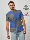 Мужская базовая футболка / Denim Patchwork