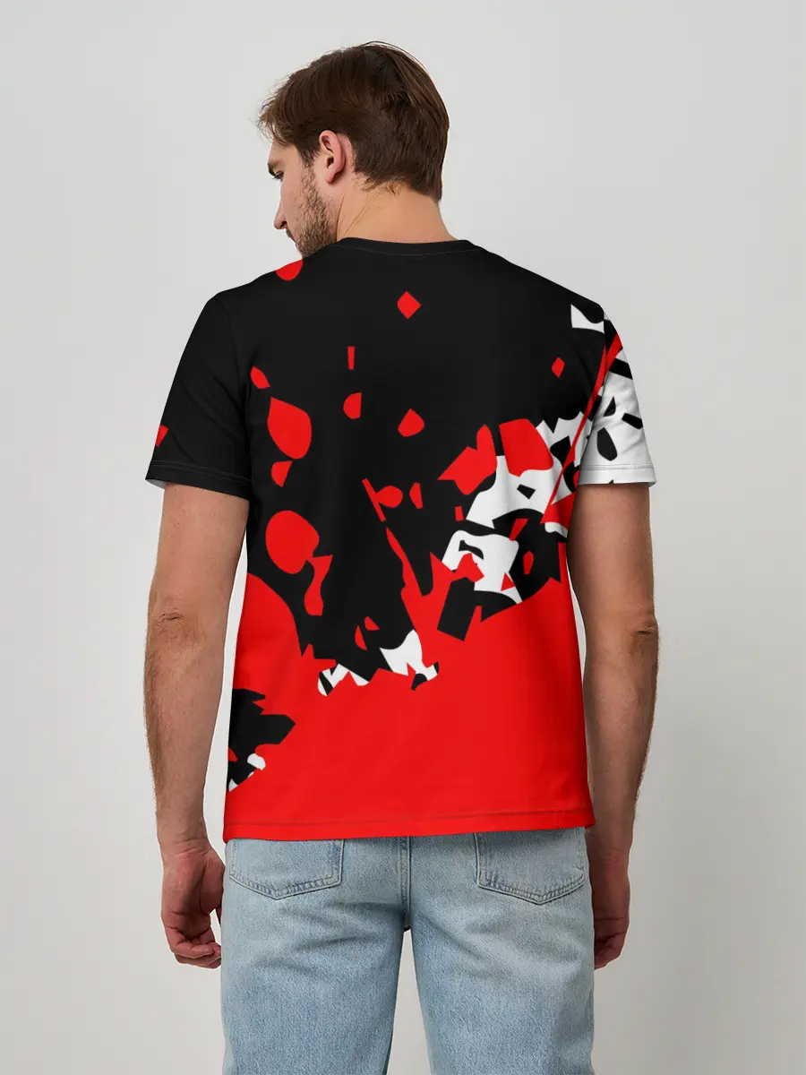 Мужская базовая футболка / KILLA красные брызги