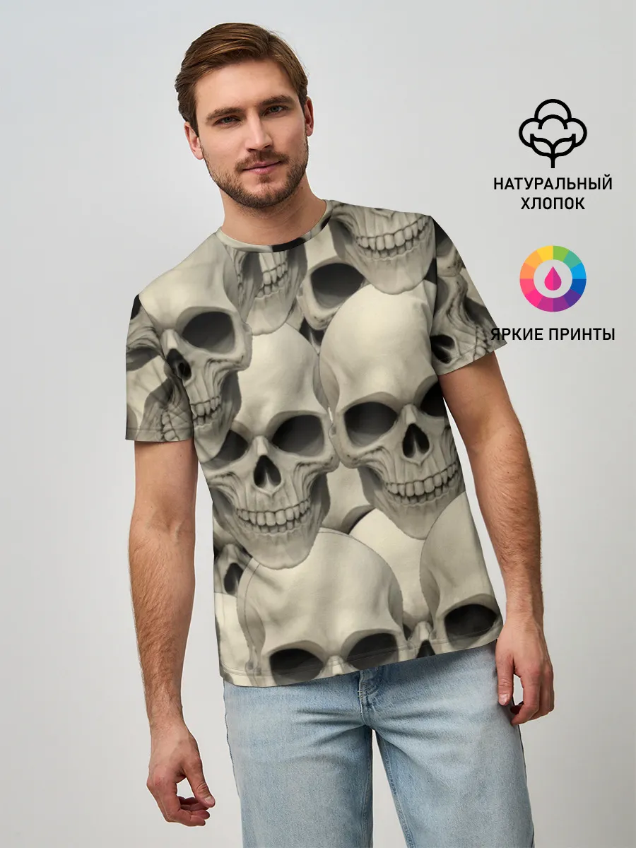 Мужская базовая футболка / Черепа
