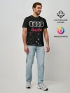 Мужская базовая футболка / AUDI под Дождём