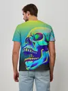 Мужская базовая футболка / Neon skull