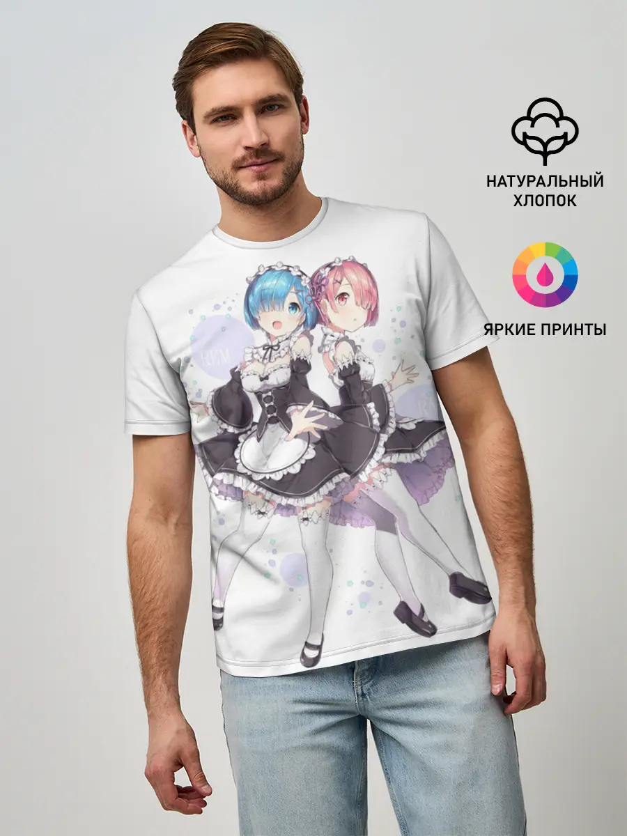 Мужская базовая футболка / Re Zero