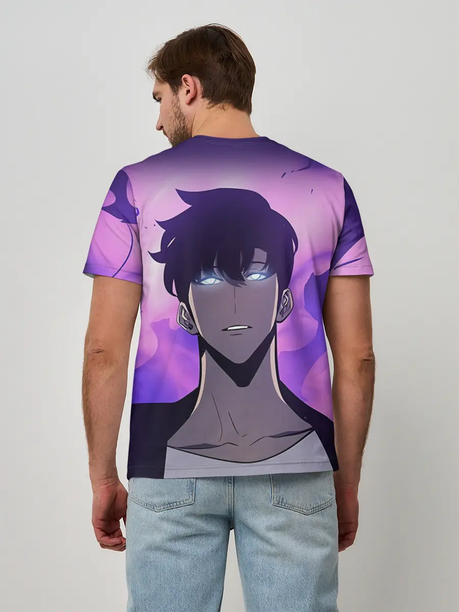 Мужская базовая футболка / Поднятие уровня в одиночку