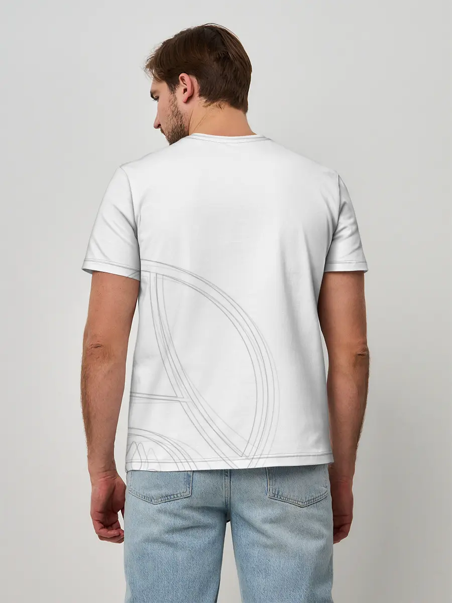 Мужская базовая футболка / PSG | Core Big Logo White