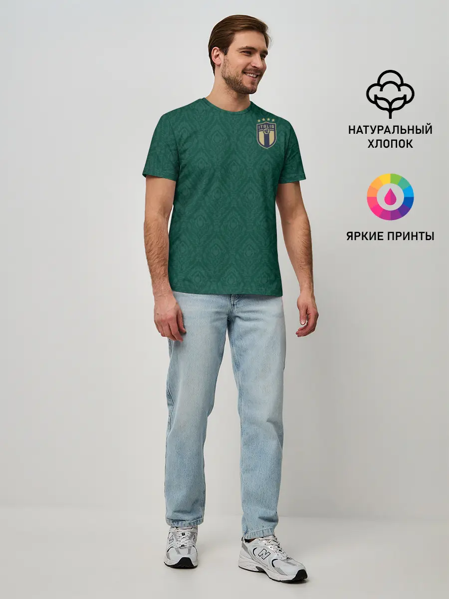 Мужская базовая футболка / Italy home EURO 2020
