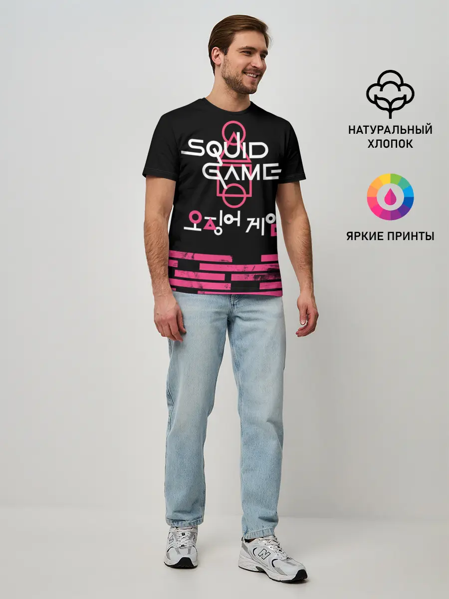 Мужская базовая футболка / SQUID GAME [ALL LOGO]