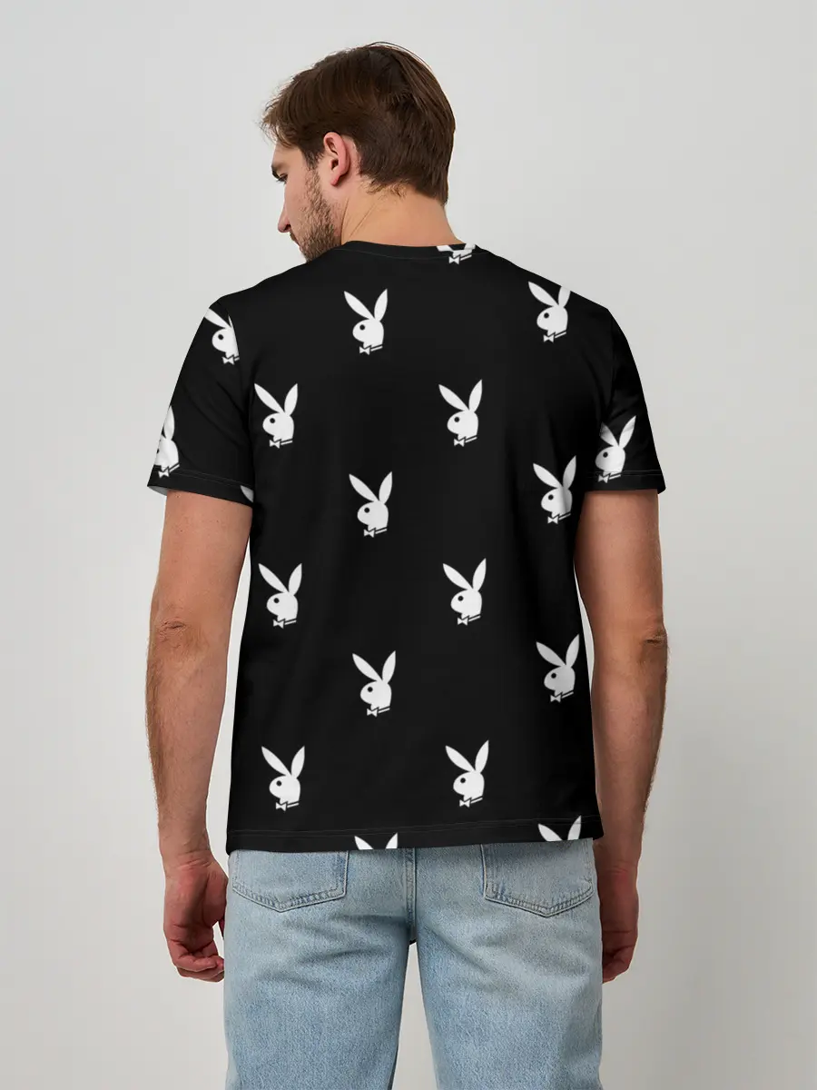Мужская базовая футболка / ПЛЕЙБОЙ ПАТТЕРН | PLAYBOY PATTERN