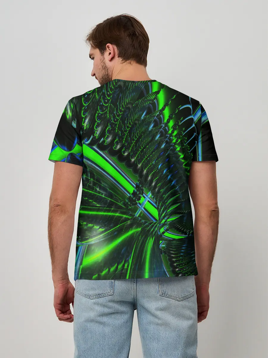 Мужская базовая футболка / DIGITAL NEON GREEN