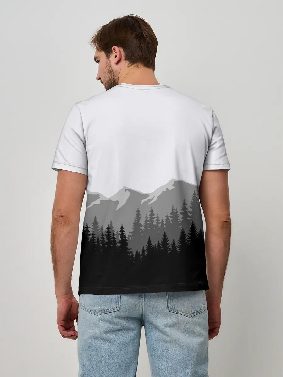 Мужская базовая футболка / SIREN HEAD | DARK FOREST