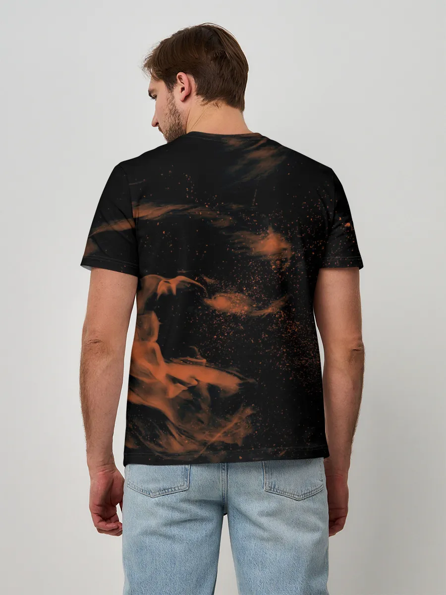 Мужская базовая футболка / Чёрный клевер удар Аста мечом