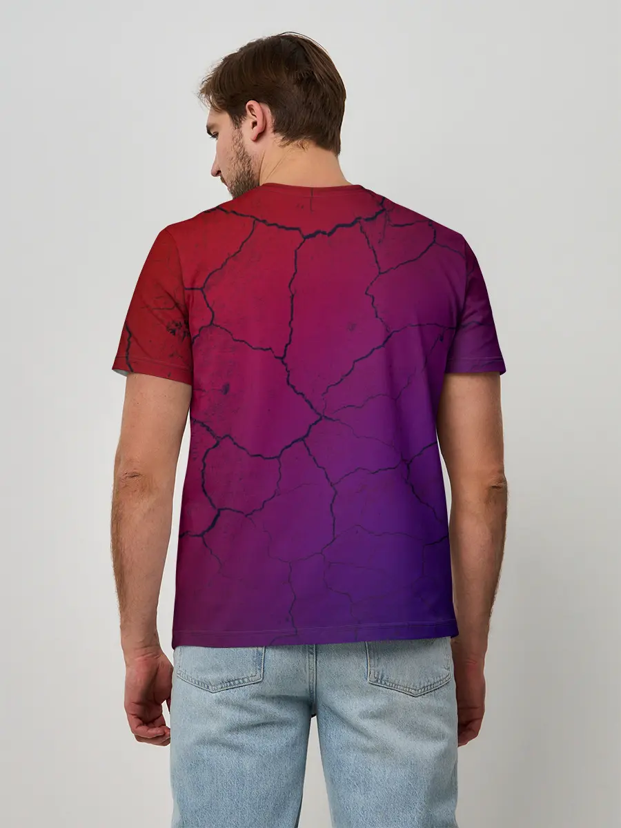Мужская базовая футболка / Трещины