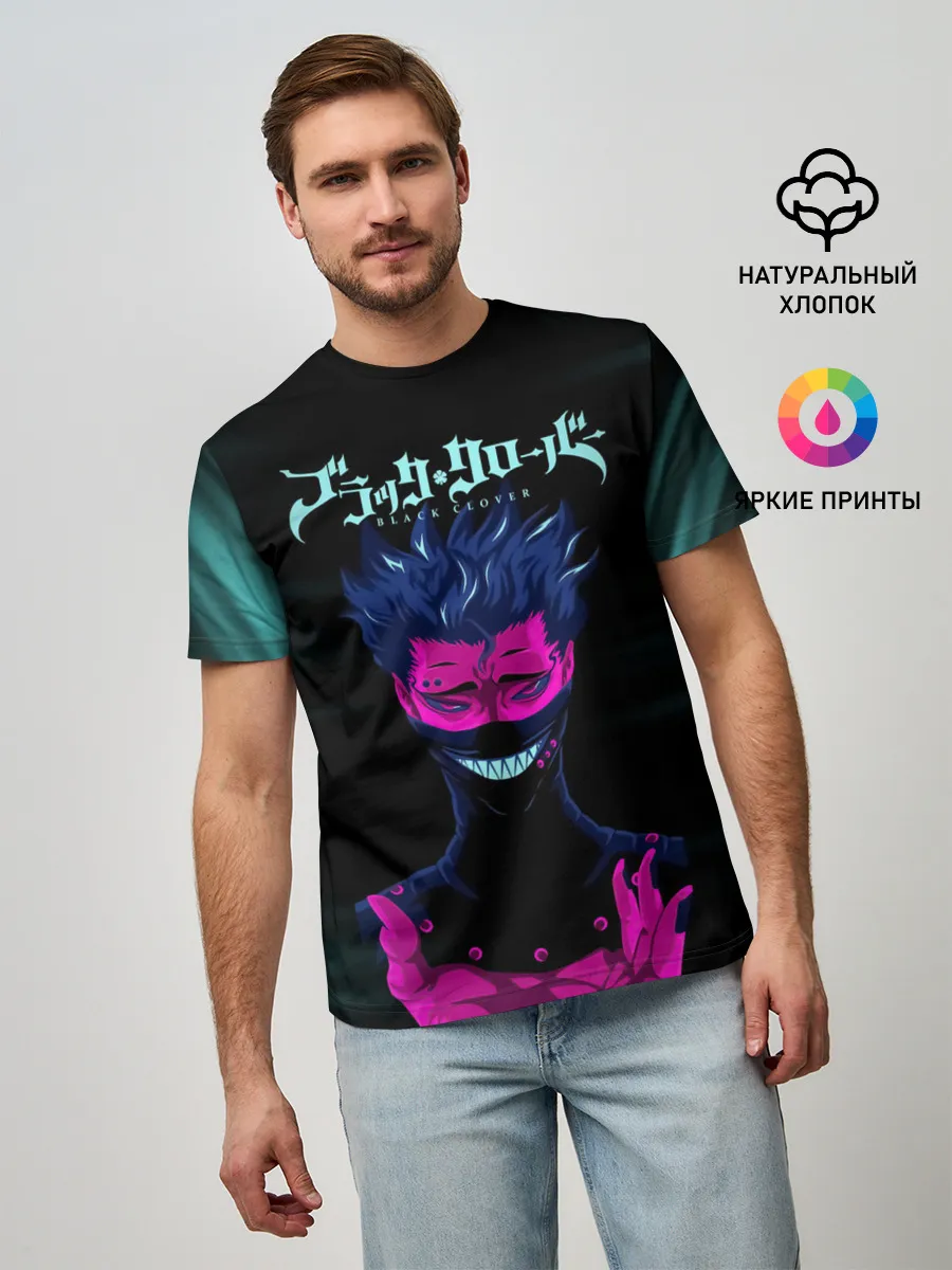 Мужская базовая футболка / Зора Идеаре Чёрный клевер