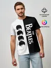 Мужская базовая футболка / The Beatles черно - белый партер