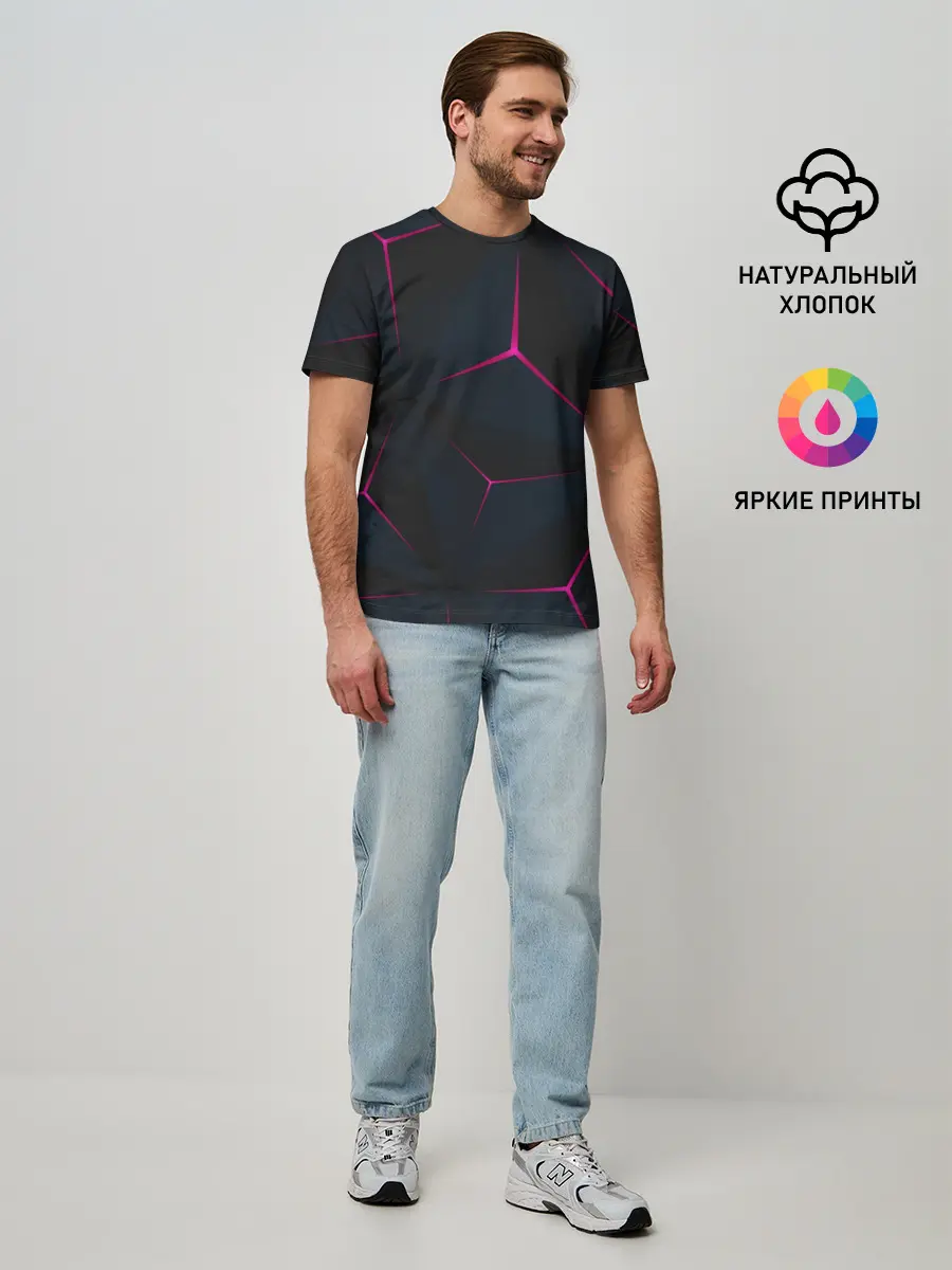 Мужская базовая футболка / Абстракция Узор