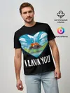 Мужская базовая футболка / I lava you