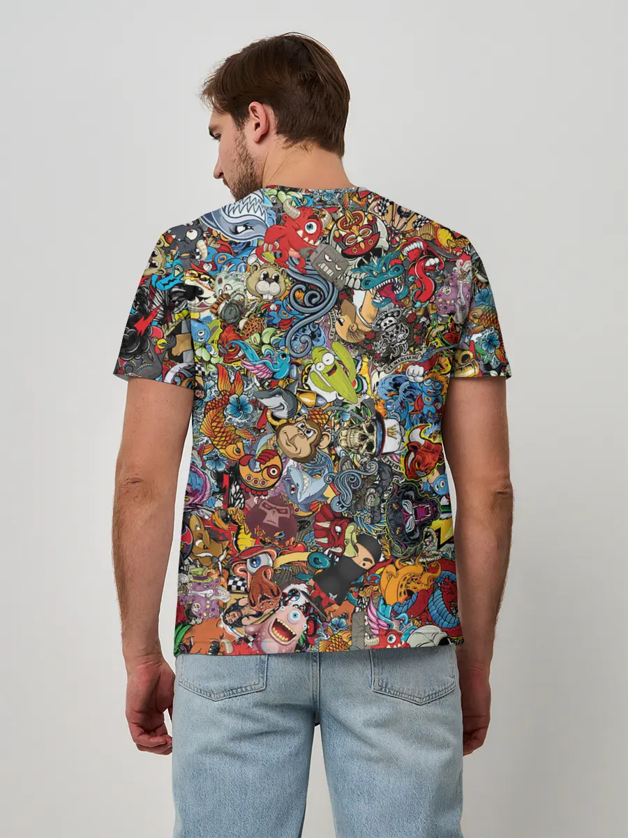 Мужская базовая футболка / Стикеры