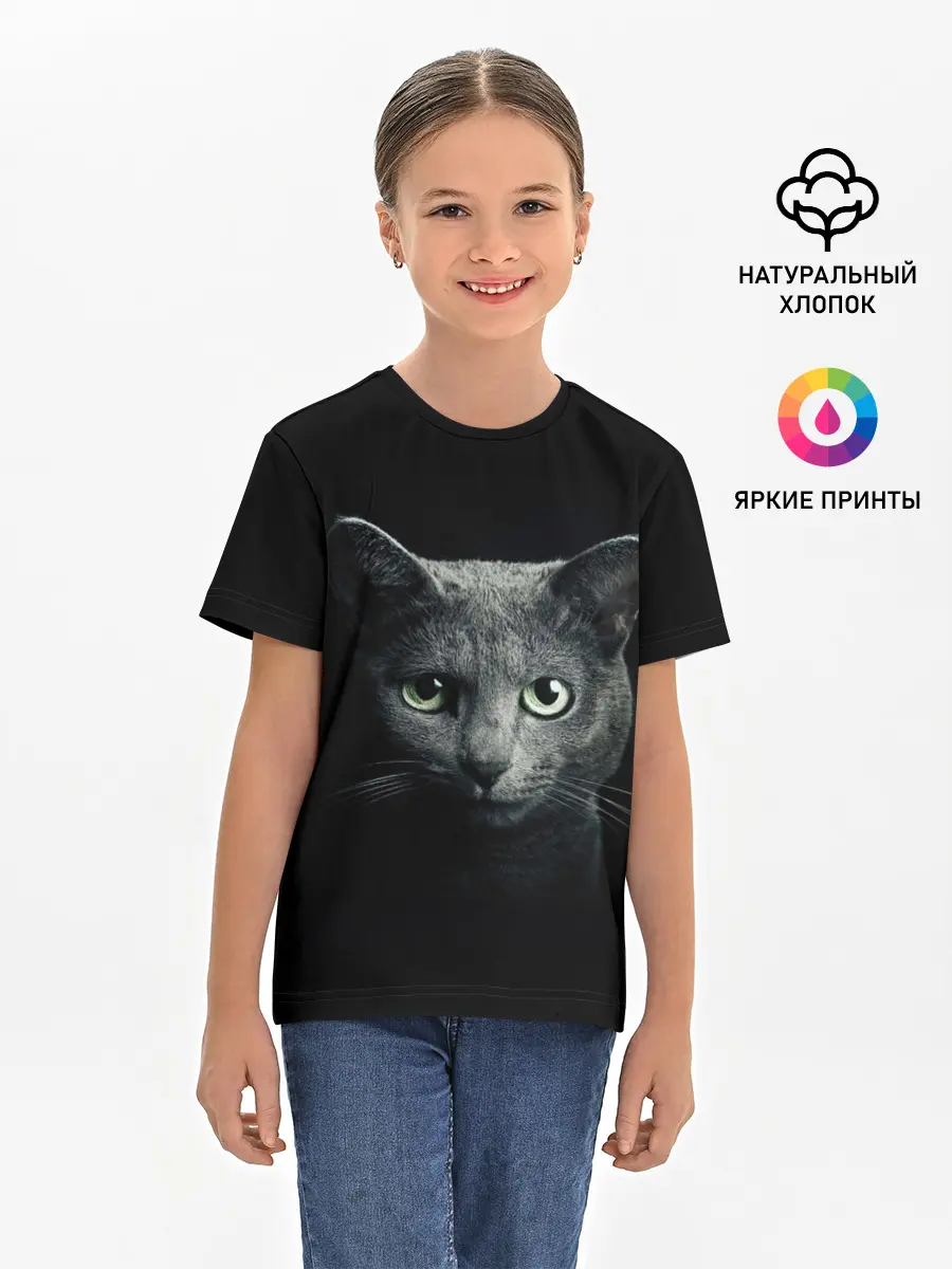Детская базовая футболка / Кот