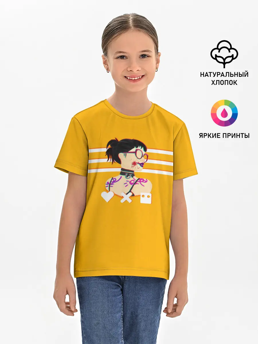 Детская базовая футболка / Love, Death and Robots | Lora Glitch