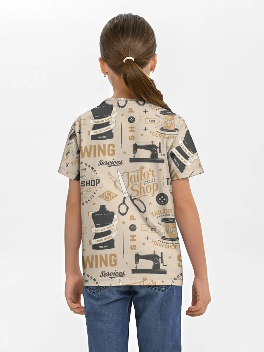 Детская базовая футболка / sewing