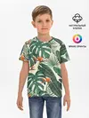 Детская базовая футболка / Тропический паттерн