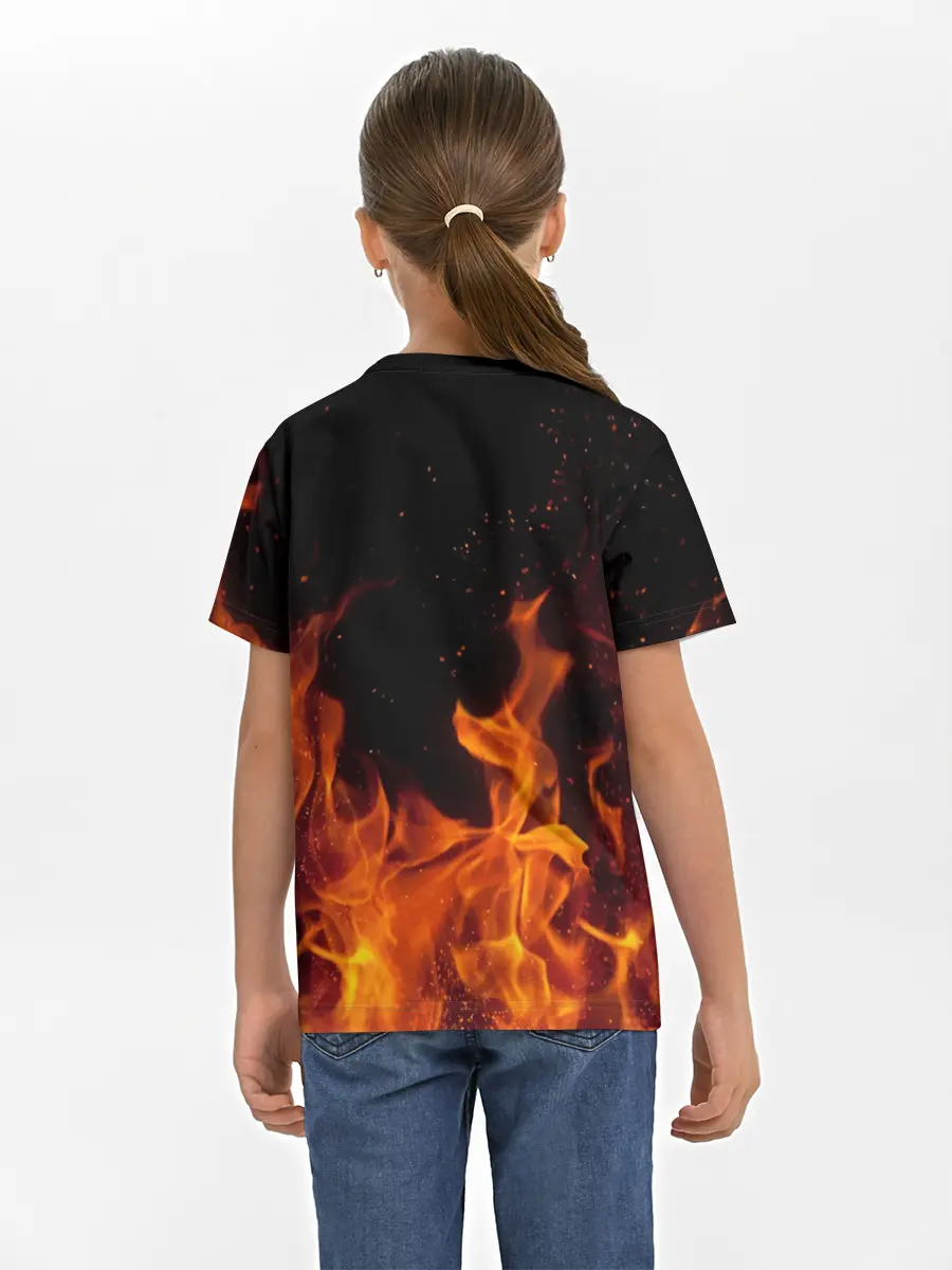 Детская базовая футболка / Огонь с искрами