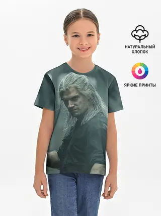 Детская базовая футболка / Ведьмак Геральт