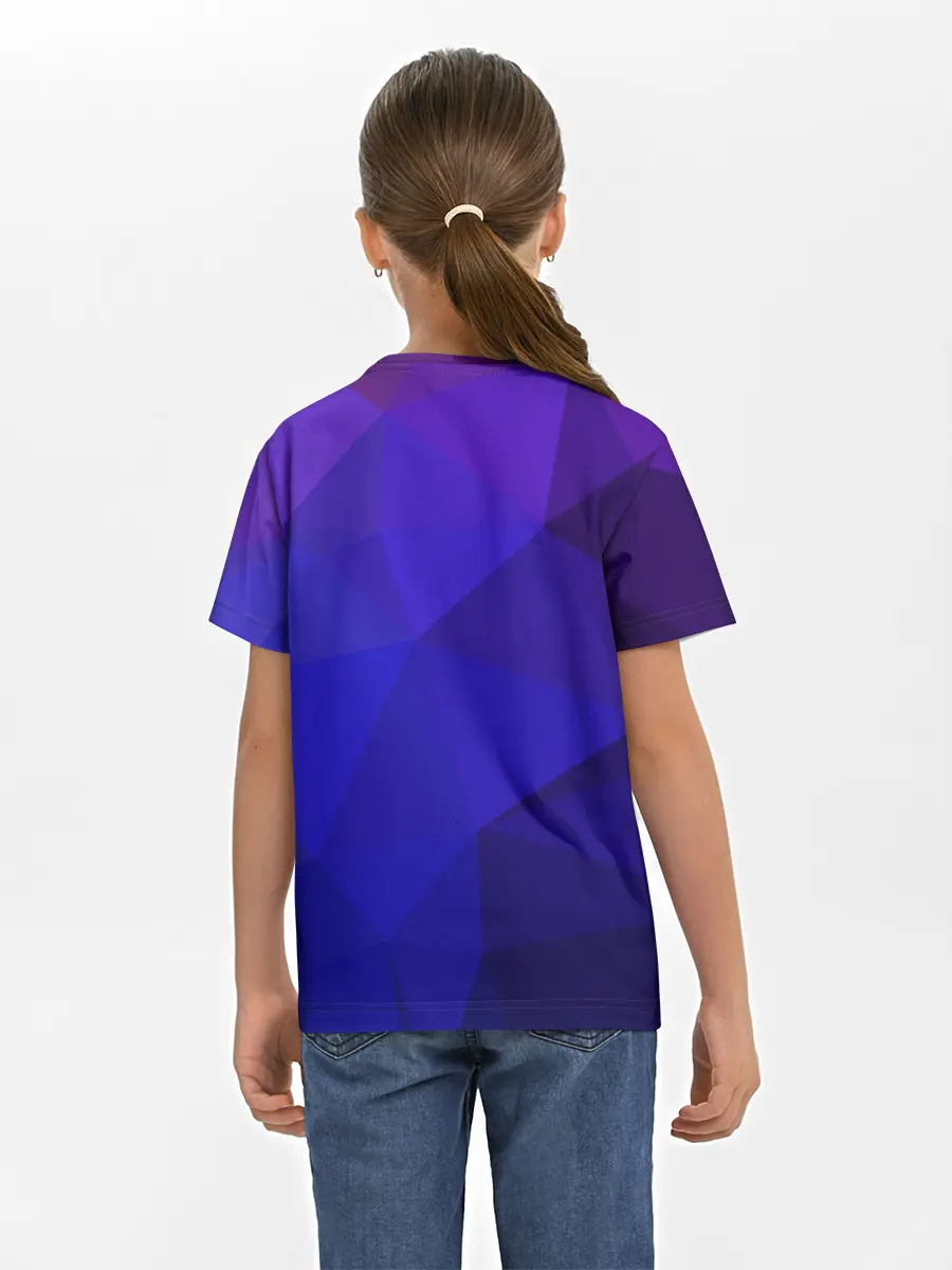 Детская базовая футболка / полигональный космонавт