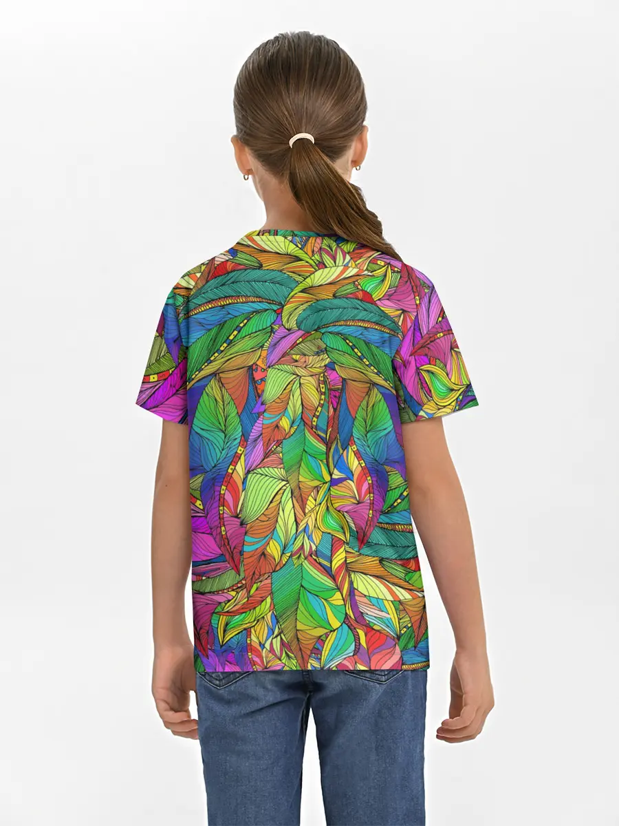 Детская базовая футболка / Лев шаман