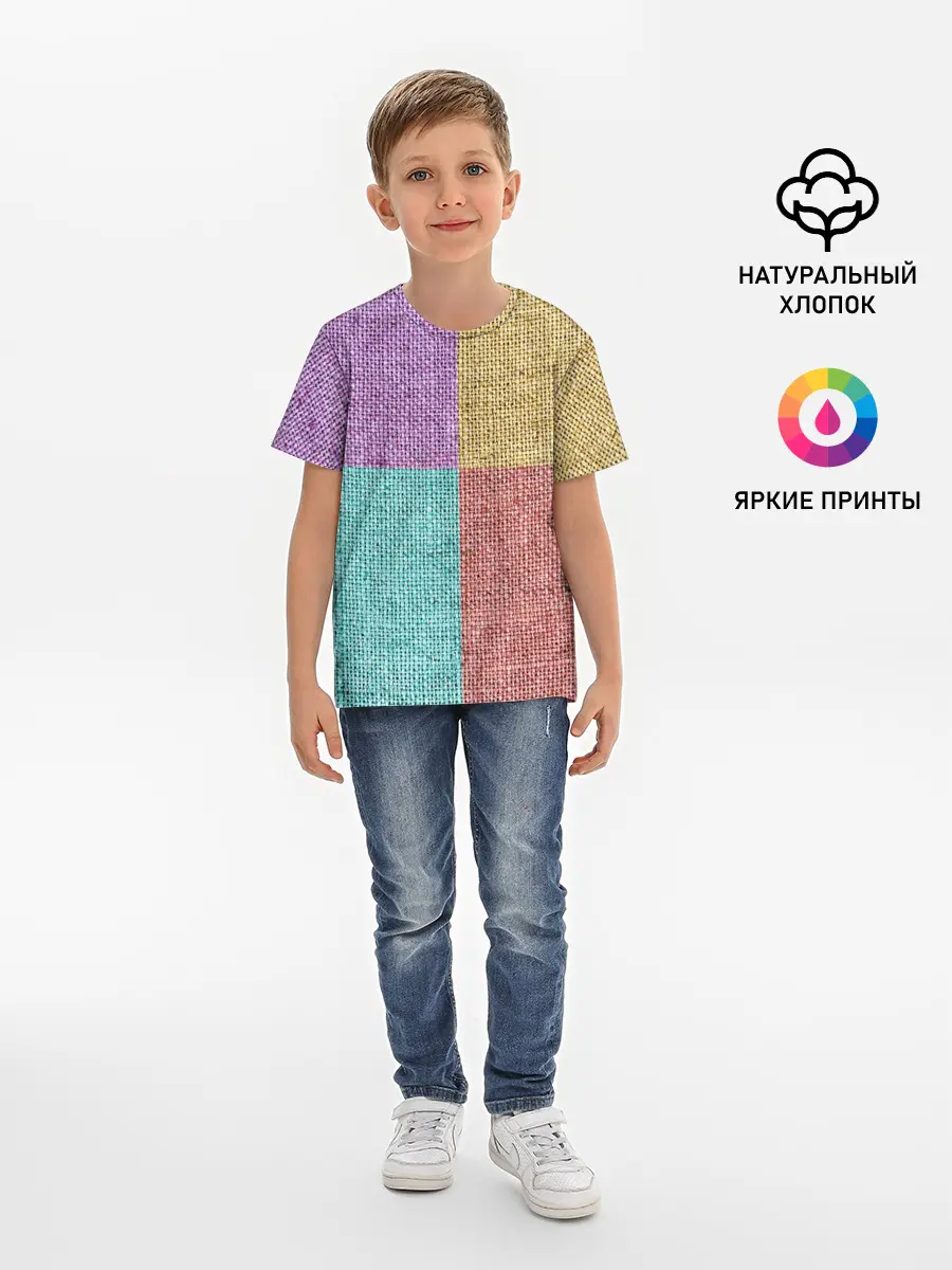 Детская базовая футболка / Burlap Patchwork