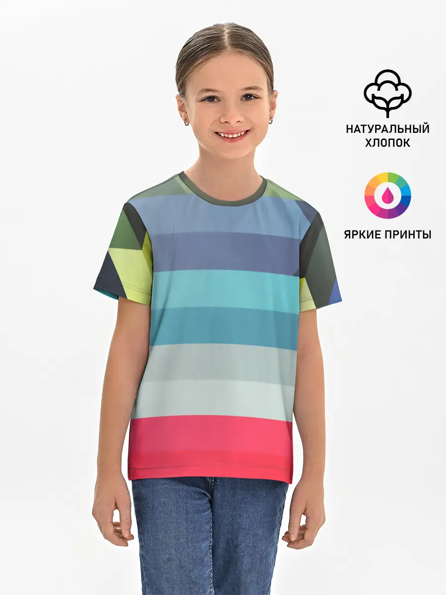Детская базовая футболка / ТЕКСТУРА ЛИНИИ