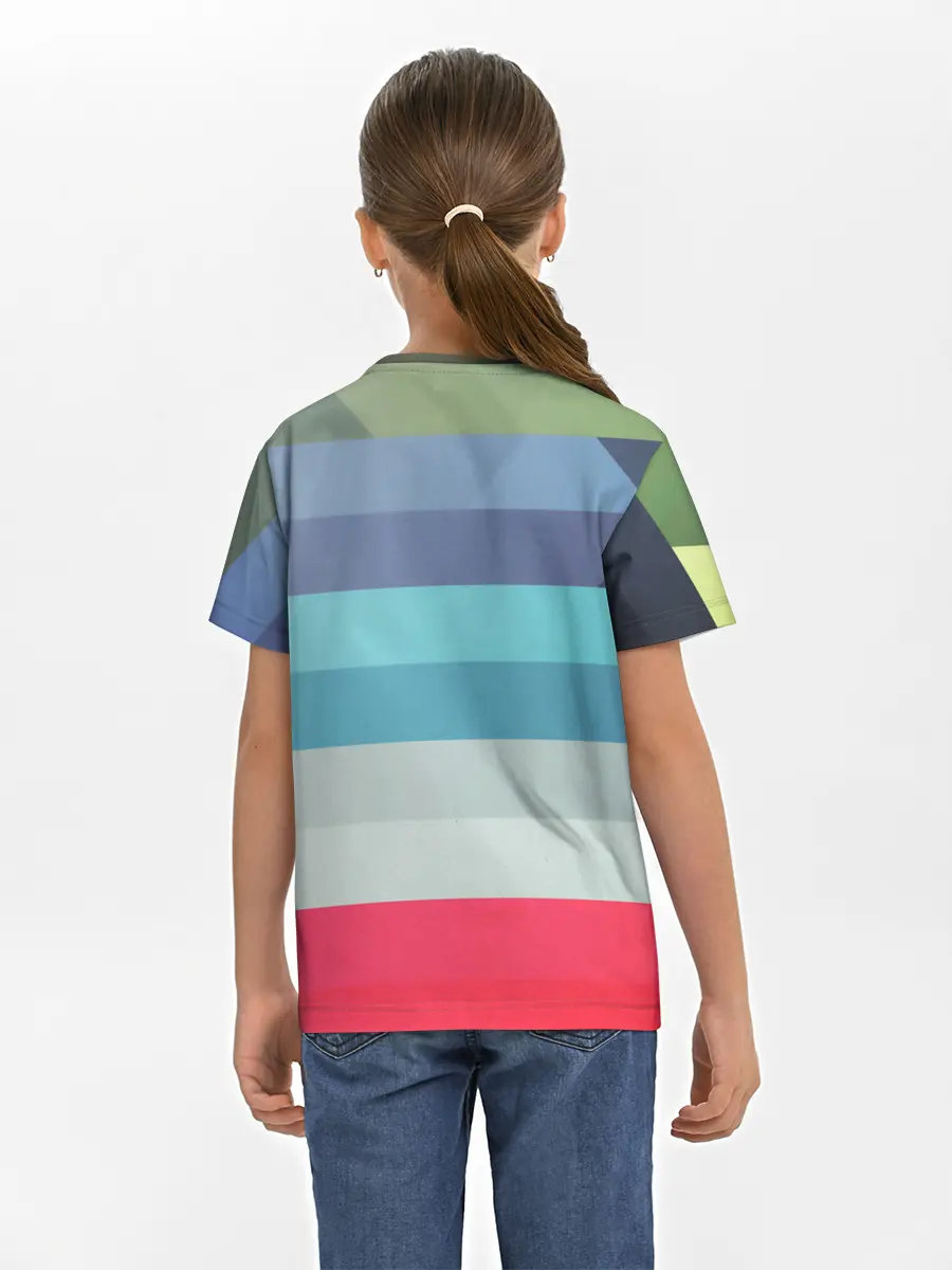 Детская базовая футболка / ТЕКСТУРА ЛИНИИ