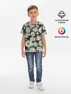 Детская базовая футболка / Белые цветы